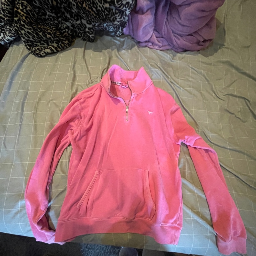 Pink Quarter-Zip Pullover
